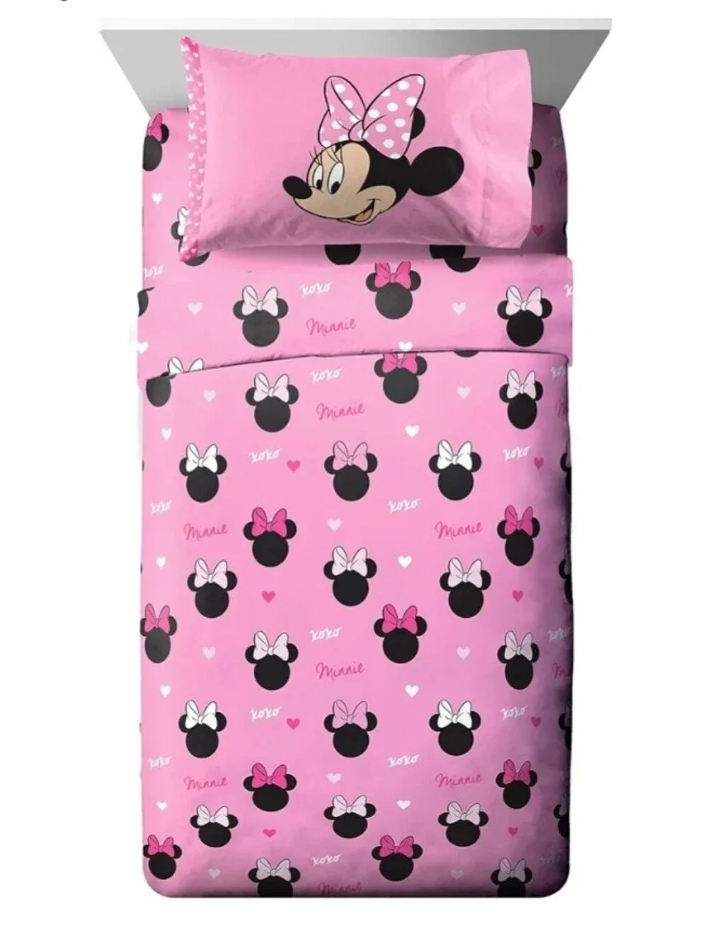 Jay Franco Disney Minnie Mouse Kids Full Size Sheet Set 4 Piece NEW